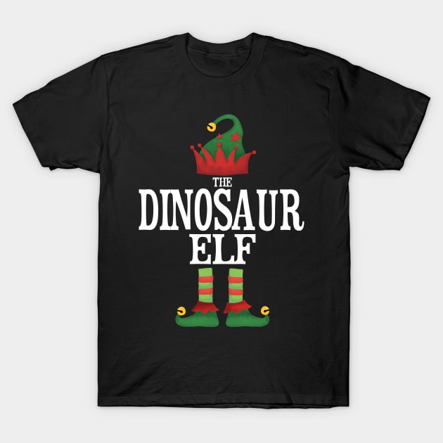 Dinosaur Elf Matching Family Group Christmas Party Pajamas T-Shirt by uglygiftideas